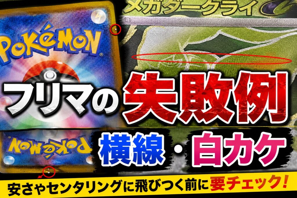 フリマ購入で横線・白カケ